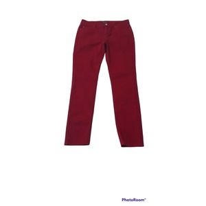 White House Black Market Women's Jeans Blanc Fit Slim Leg Red Mid Rise 6R